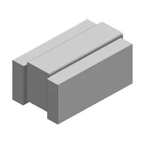Grey concrete 4 inch interlocking brick